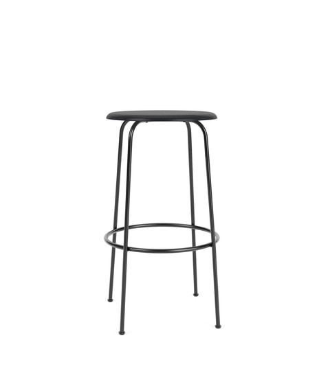 AFTEROOM BAR STOOL, BLACK STEEL BASE, OAK