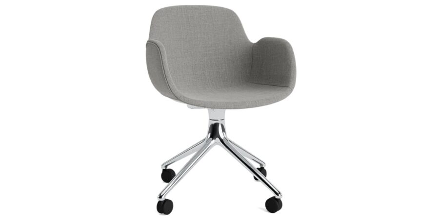FORM ARMCHAIR SWIVEL 4W FULL UPHOLSTERY ALU