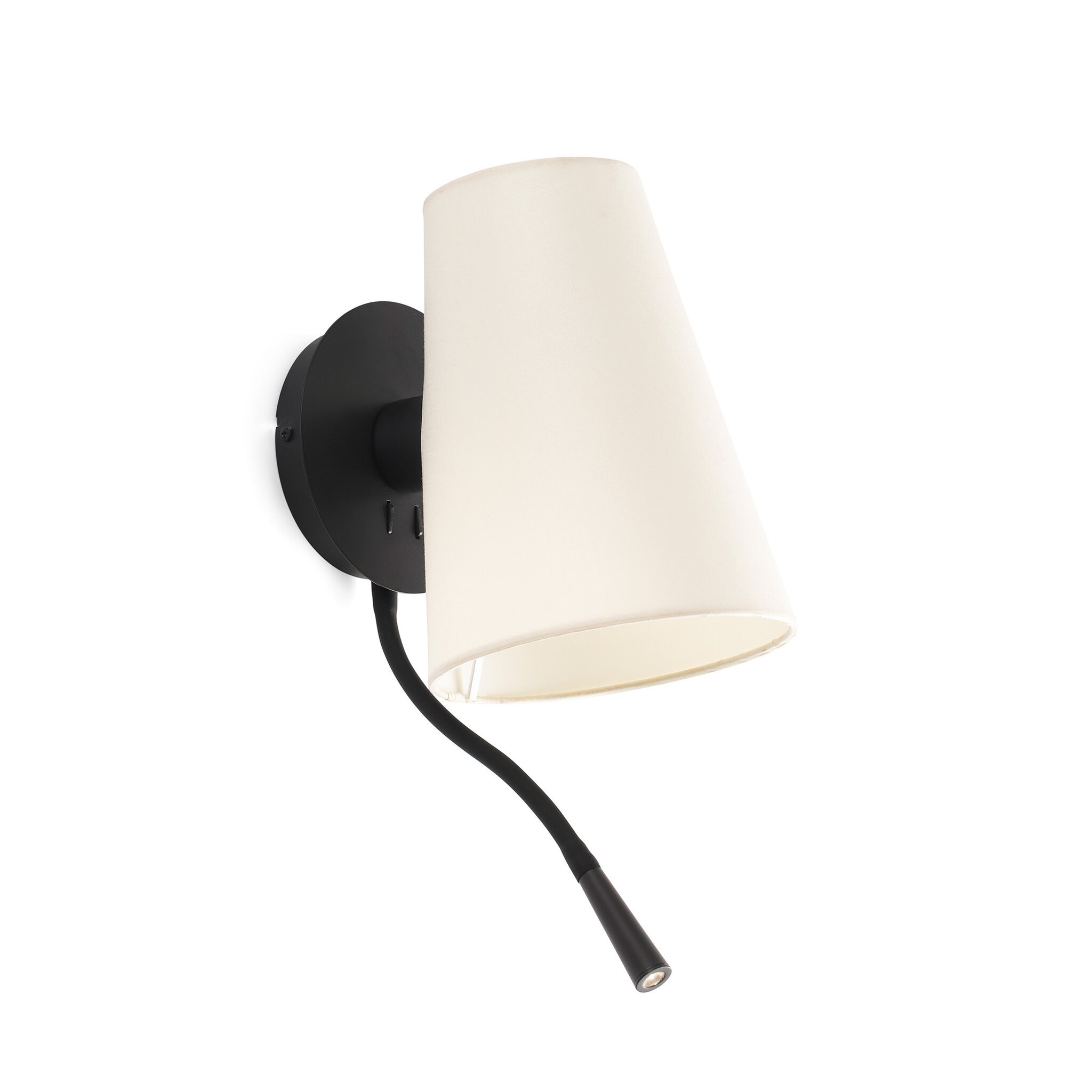 LUPE Black/beige wall lamp