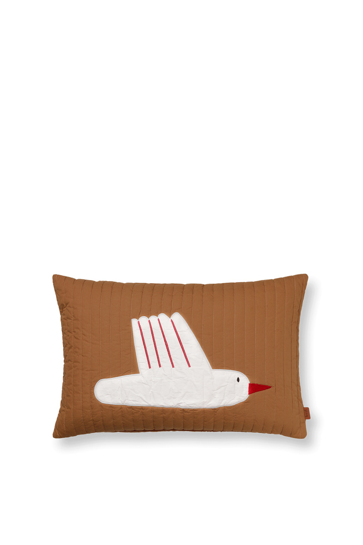 Bird Quilted Cushion Rectangular