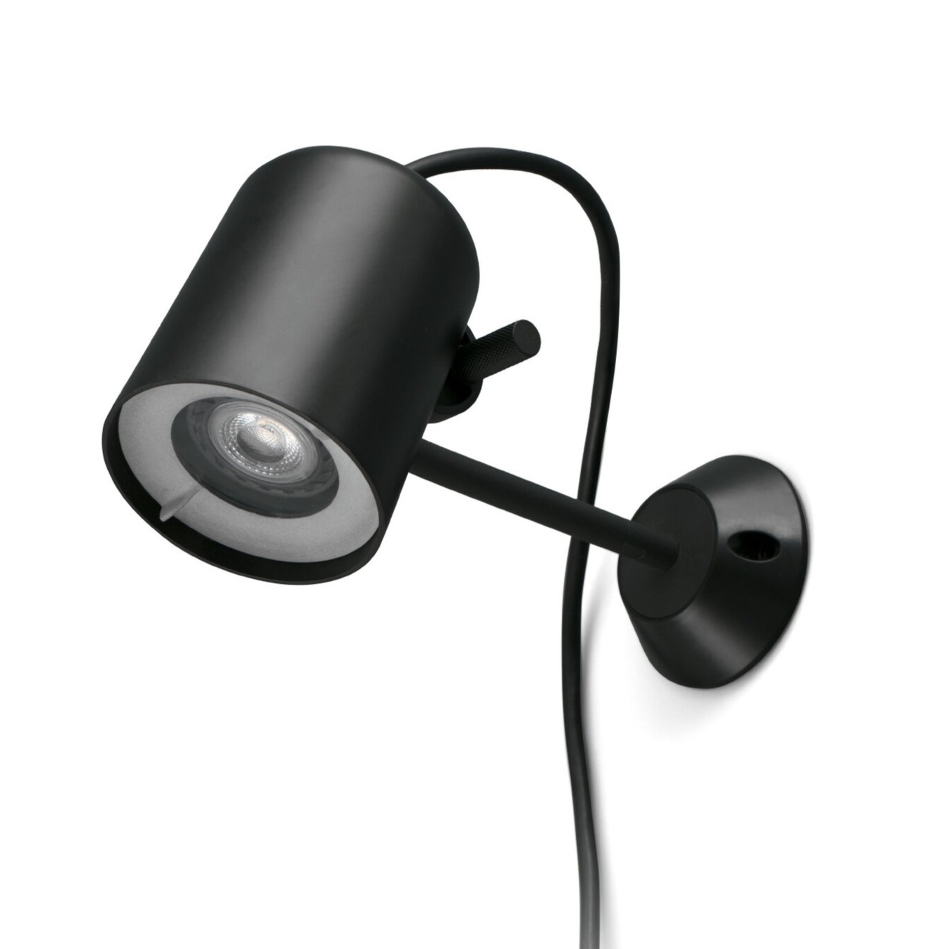 FLOW Black wall lamp with spike