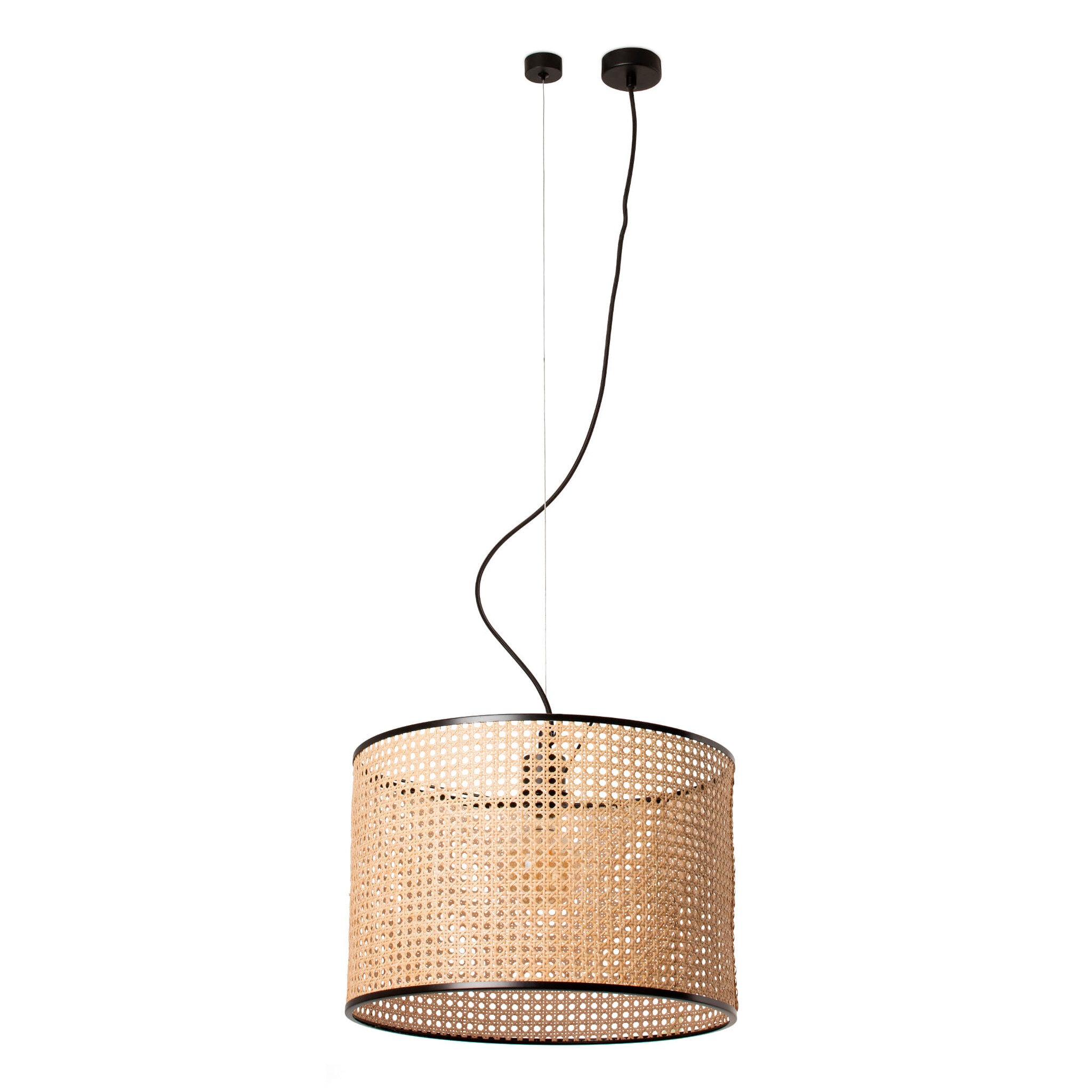 Mambo Black Pendant Lamp Rattan
